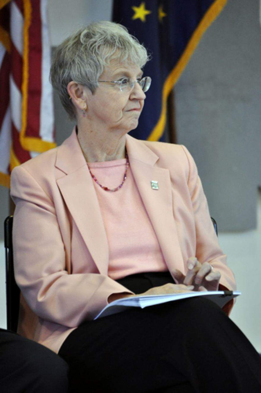 Photo by Josh Edge, APRN - Anchorage: Anchorage School District Superintendent Carol Comeau