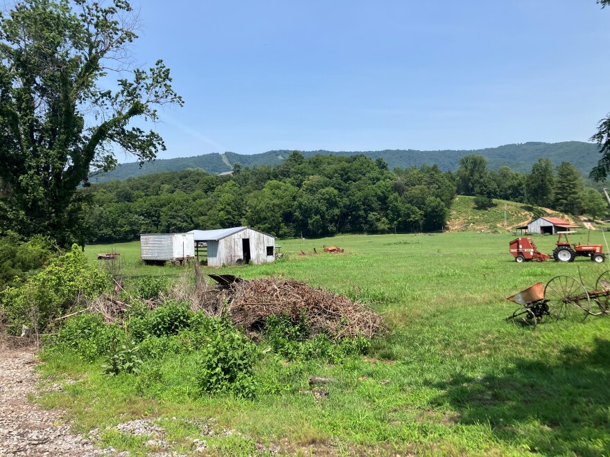 A view of the Mountain Valley Pipeline in Elliston near the Roanoke County border, near where the proposed Swann compressor station would go. 