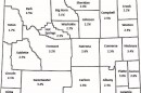 A map of Wyoming depicting the unemployment rate for each county.