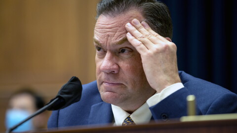 FILE - In this June 29, 2020 file photo Rep. Russ Fulcher, R-Idaho listens to testimony, on Capitol Hill in Washington.