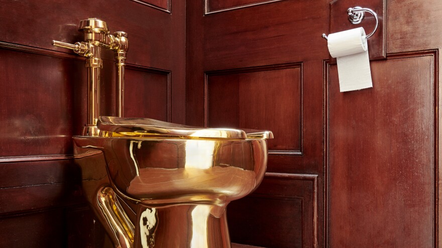 The toilet — worth, by some estimates, up to $1.25 million — was connected to the plumbing in the Blenheim Palace.