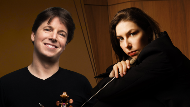 Violinist Joshua Bell and conductor Anna Handler