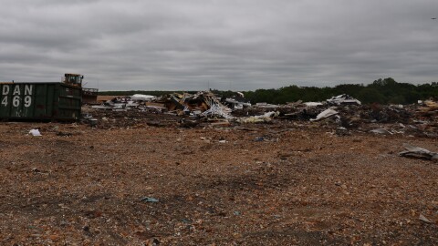 One of the sides of the Construction and Demolition landfill, operated by Jordan Landfill LLC on April 22 2026 in Galena, Kansas.