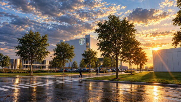 A rendering of Bayer's planned processing and manufacturing facility in New Albany