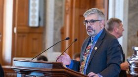 Rep. Dan Osman, shown here during a January 26 hearing, raised concerns Monday about the cost of implementing a bill that changes bond requirements and how sentencing time is determined.
