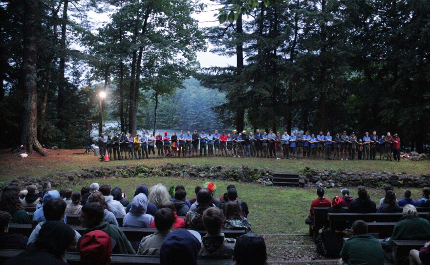 Scouts enjoying a week of activities at Camp Wakpominee