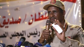 Lt. Gen. Mohamed Hamdan Dagalo is a social media personality. He's also the leader of the paramilitary group that attacked thousands of pro-democracy protesters on June 3, leaving more than a 100 dead. CREDIT: STR/AFP/Getty Images