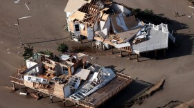 Destruction is left in the wake of Hurricane Ida on Aug. 31, 2021 in Grand Isle, Louisiana near New Orleans. (Win McNamee/Getty Images)