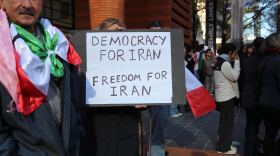 Protesters took to Charlotte streets to oppose the Islamic Republic in Iran.
