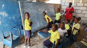  Haitian children at a school run by the Ohio-based Christian Aid Ministries.