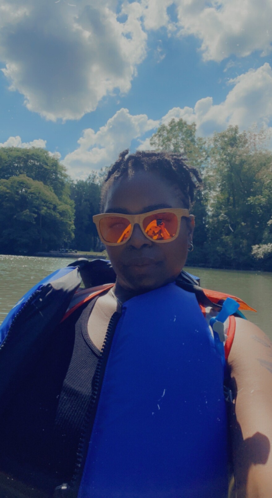 Nicole Nabors of Rochester enjoys adaptive kayaking on the Erie Canal.