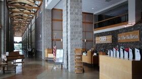 The lobby of the Bend Bulletin newspaper.