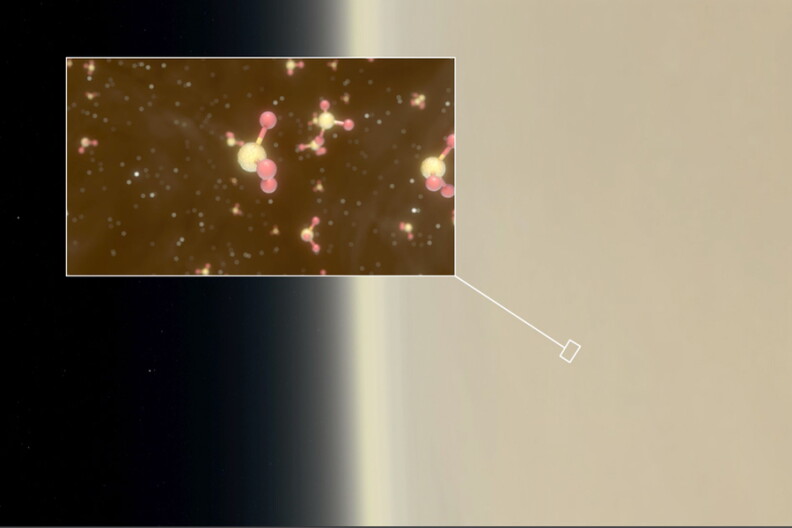 An artistic impression of phosphen in the clouds of Venus.Researchers hypothesized that the presence of phosphene gas must be some sort of “aerial” life form in the planet’s clouds.