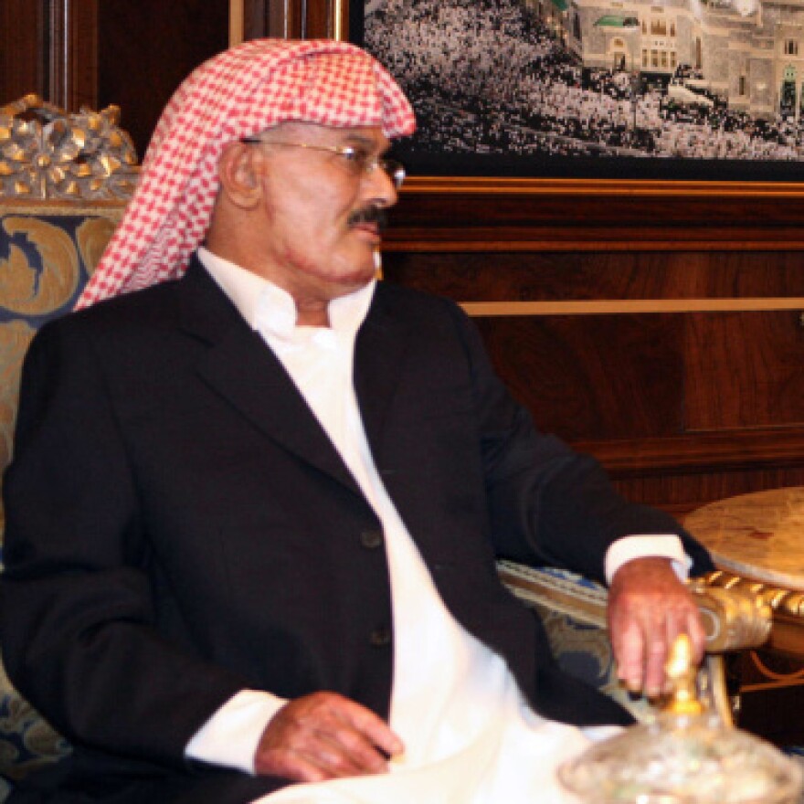 Yemeni President Ali Abdullah Saleh in Riyadh on Sept. 19, 2011.
