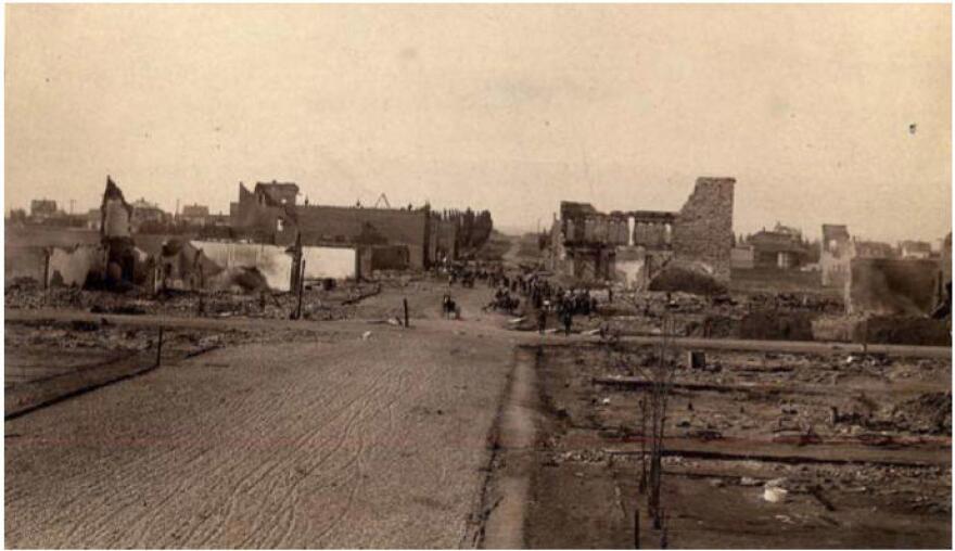 Little was left after Ellensburg's fire. KITTITAS COUNTY HISTORICAL MUSEUM