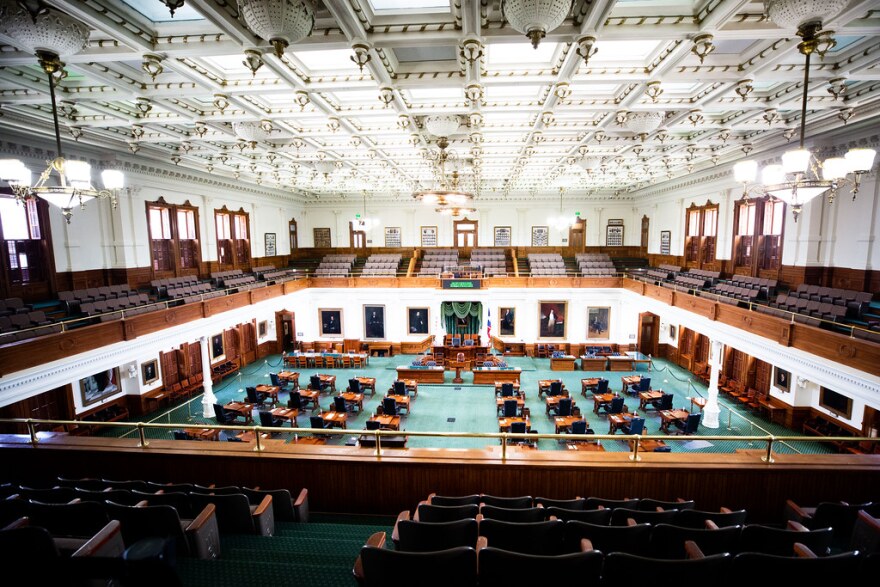  The Texas Senate chamber inside the state Capitol in Austin.