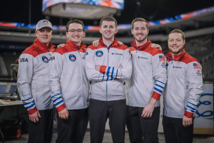 The U.S. Men's curling team. (Courtesy of USA Curling/Michael Woolheater)