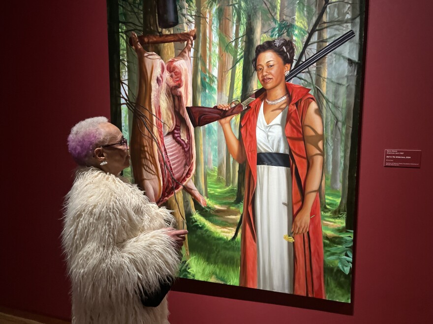 Yvette Ivie, Moore’s grandmother, is one of the people who attended the exhibit.