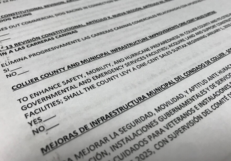 Collier County Ballot Question to Raise Sales Tax