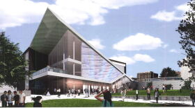 MEMI submitted this rendering as part of the winning bid to develop the music venue.