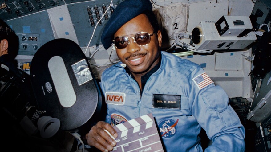 "The Space Race" by Diego Hurtado de Mendoza & Lisa Cortes documents the careers of Black American Astronauts. Ronald McNair was one of seven astronauts killed in the Challenger shuttle disaster in 1986.