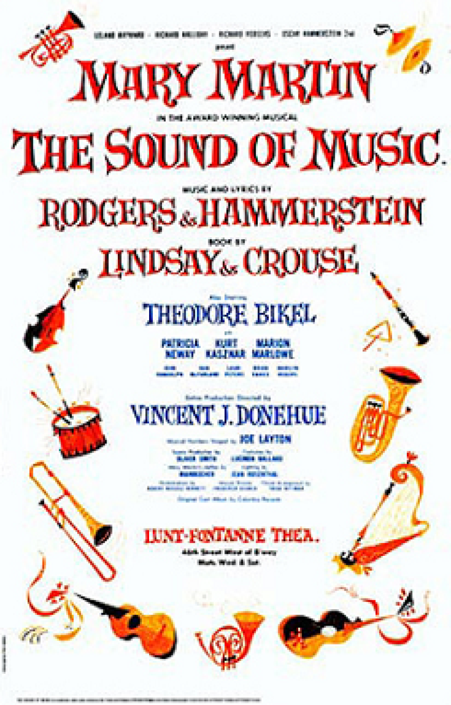 The original poster of the musical, The Sound of Music from 1959.