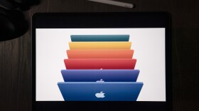 The new iMac computers are unveiled on April 20 via this illustration at a virtual event in La Habra, Calif. Apple said it could suffer a hit to its revenue as a shortage of chips could affect the production of iPads and Macs.