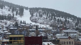 Snow falls in Old Town Park City on Feb. 7, 2025.