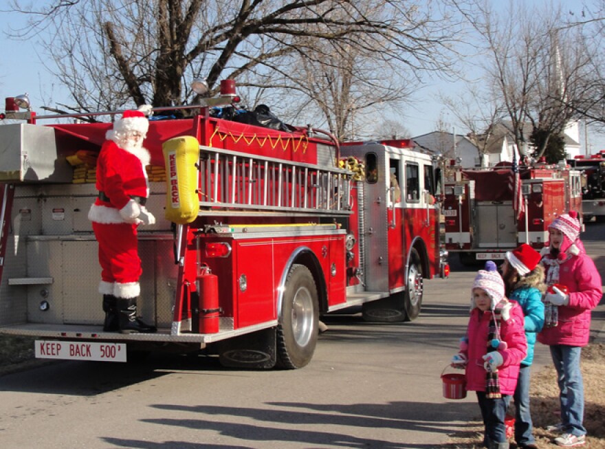 The annual Christmas Parade in Russellville, Mo.
