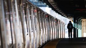 A subway arrives at a  Brooklyn station in New York City.