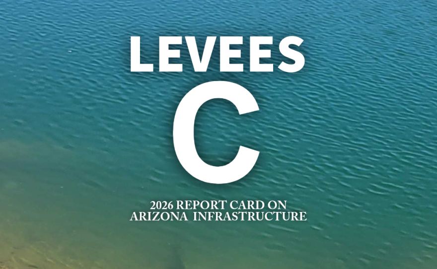 report card with image in the background and grade in white letters over it