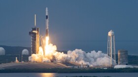 SpaceX's Falcon 9 rocket launches the Axiom-3 mission from Kennedy Space Center. 