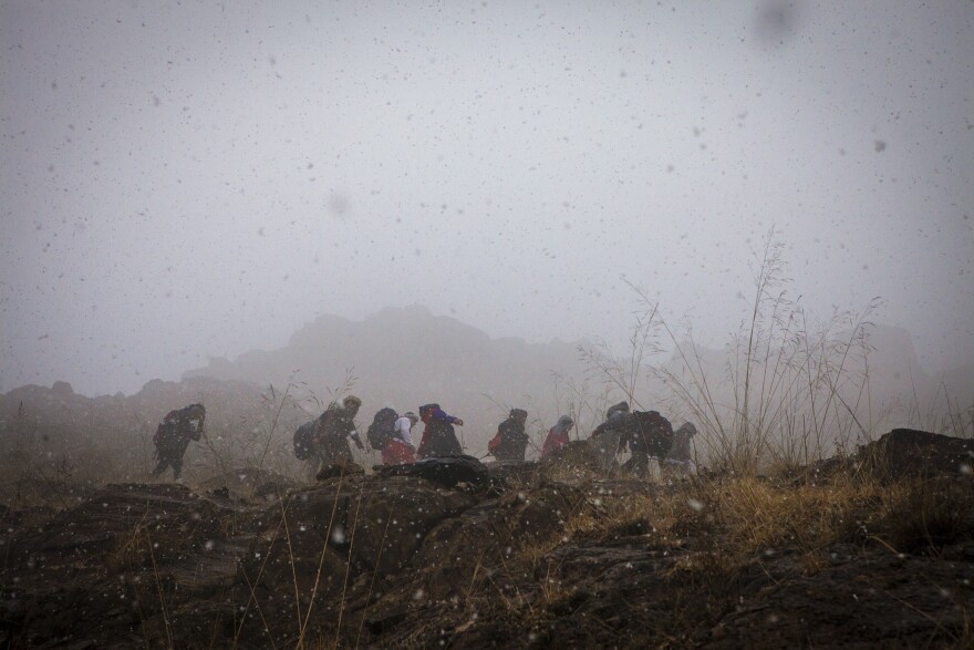 The team has weekly practice ascents on the outskirts of Kabul.