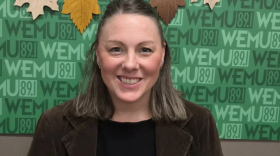 Ypsilanti Community Schools Director of STEM Innovation Kelly Mickel at the Timko Broadcast Center.