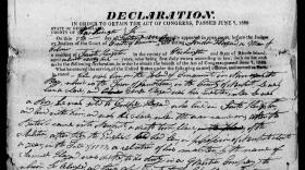 Page from the pension file for London Hazard