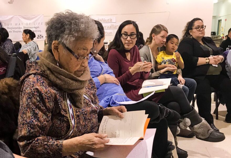 Inupiaq speakers gather for a language summit in Kotzebue in 2019.