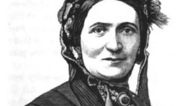 A black-and-white engraved portrait of Ellen Craft wearing a bonnet.