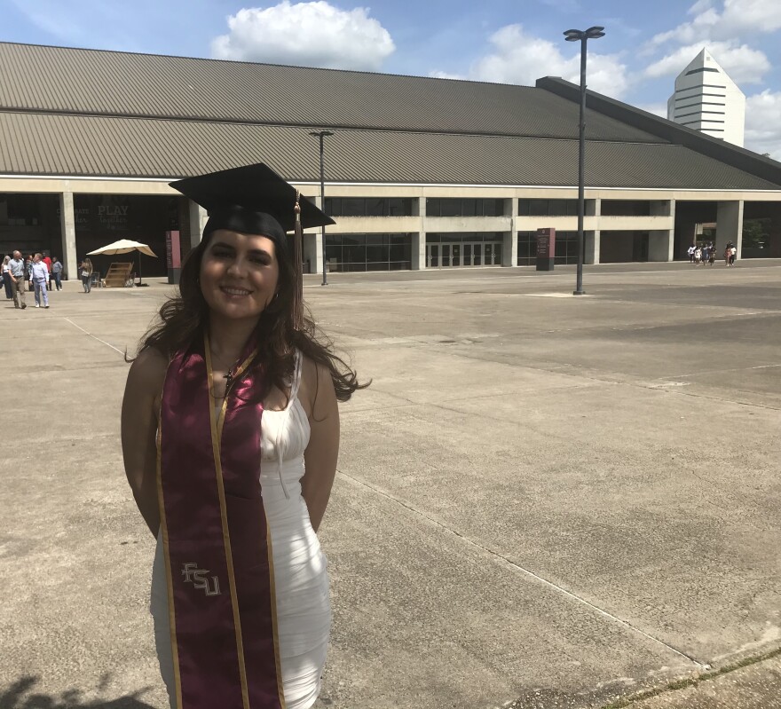 Thara Vasquez, 22, participated in FSU's in-person graduation ceremony for the class of 2020 on Saturday, May 22, 2021.