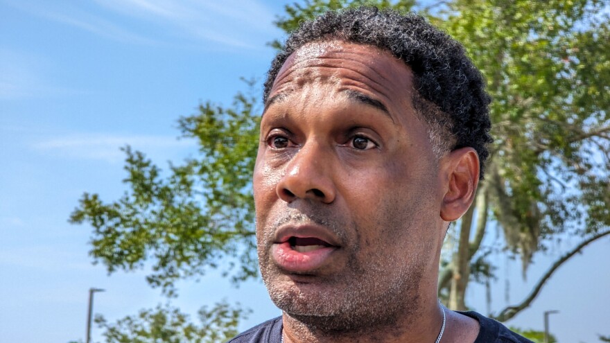 Timothy Robinson is the Orange Park resident who questioned Gov. Ron DeSantis over his policies that, Robinson says, allowed weapons to get into the hands of "immature, hateful people."