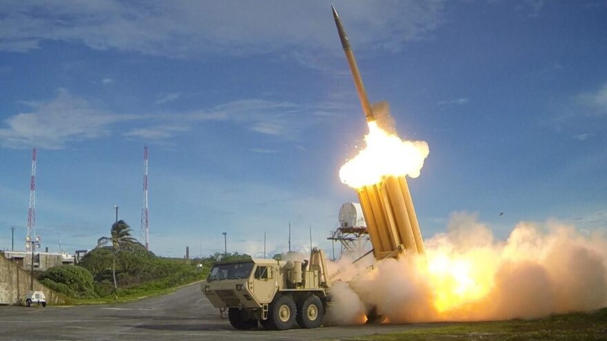 A Terminal High Altitude Area Defense missile interceptor system is now functional at its South Korean site. In this photo from 2013, one of the THAAD systems is seen performing a test launch.