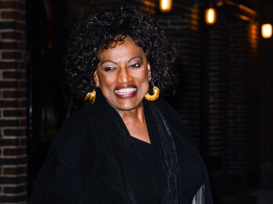 Soprano Jessye Norman leaves the Ed Sullivan Theater in New York on Thursday after taping the <em>Late Show with David Letterman.</em>