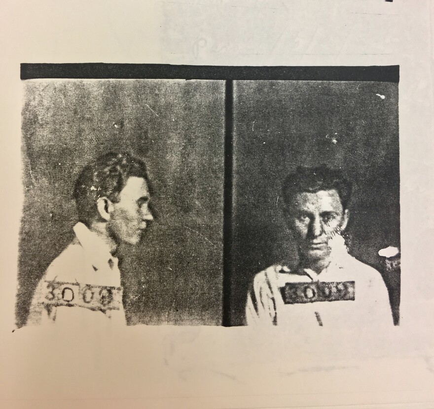 Wiley Post is seen in a 1921 mugshot. 