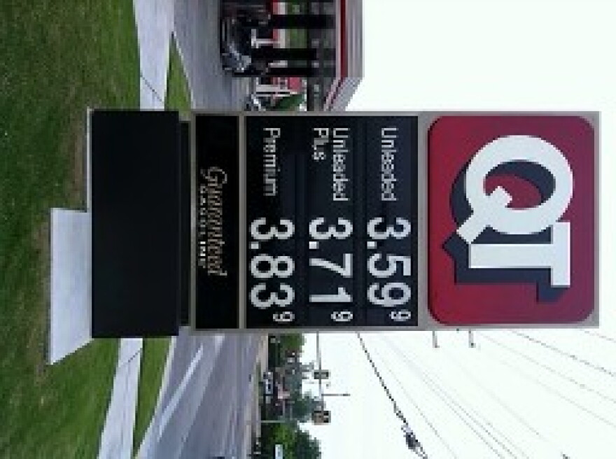 The gasoline price sign outside of a south Tulsa Quik Trip