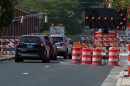 Road work continues along Third Street in front of the Bloomington Convention Center.
