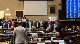 Sen. Tom Davis, R-Beaufort, pleads with House Freedom Caucus member Rep. Josiah Magnuson, R-Campobello, to lift his objection to the health agency restructuring bill, S. 915, in the final minutes of the 2024 legislative session. The bill failed to move out of the chamber in time, however, it could still be revived in the coming weeks.
