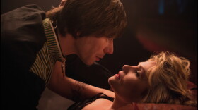 Mathieu Amalric as a Roman Polanski look-alike and Emmanuelle Seigner — the director's real-life wife — play psychosexual mind games in <em>Venus in Fur</em>.