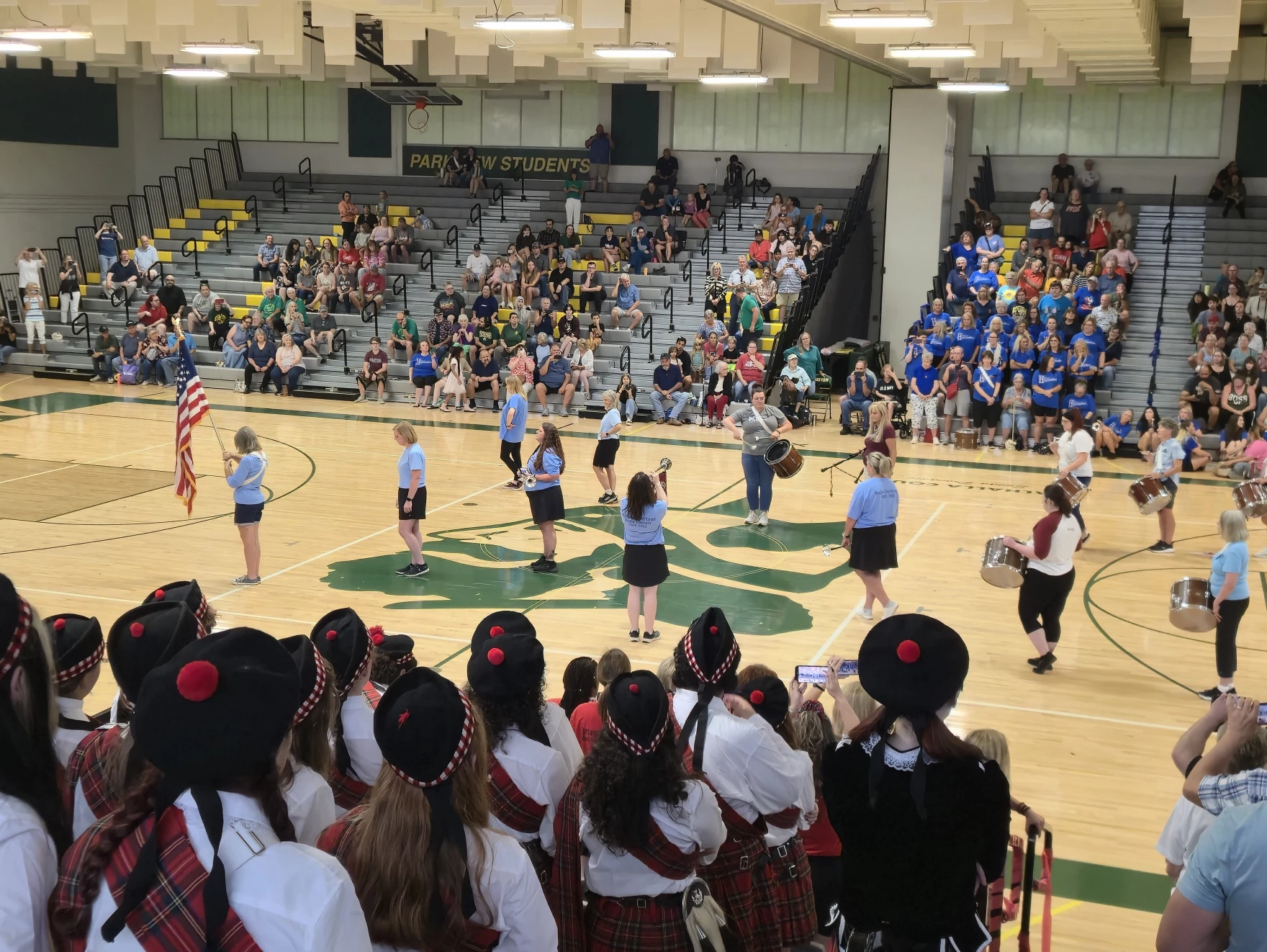 Springfield Public School's Drum and Bugle Corps past and present march at All-Corps