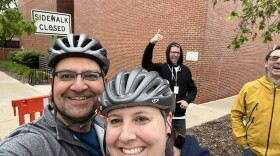 Participants in Ann Arbor's Bike to Wherever Day.