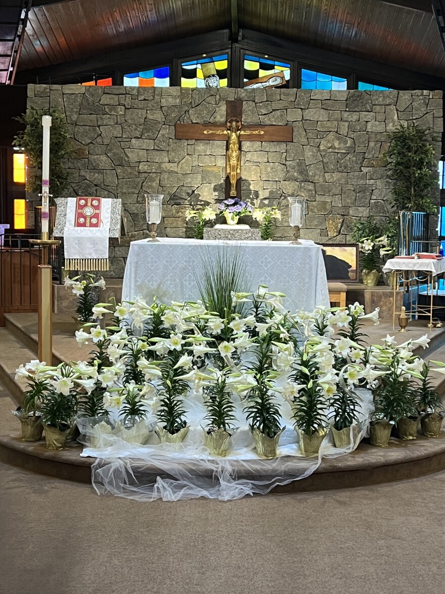 The altar at the Catholic Center on the University of Georgia Campus.