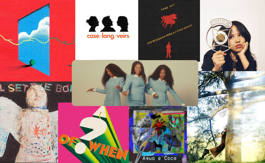 A grid of eight album covers with an additional cover centered in the middle. The album covers are all releases from July 2026.